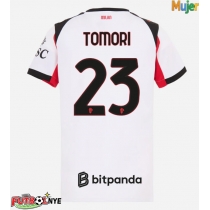 Camiseta AC Milan Fikayo Tomori #23 Visitante Equipación para mujer 2025-26 manga corta